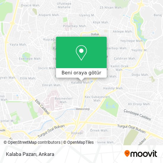 Kalaba Pazarı harita