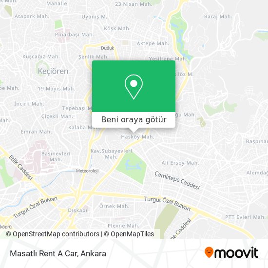 Masatlı Rent A Car harita