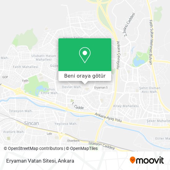 Eryaman Vatan Sitesi harita