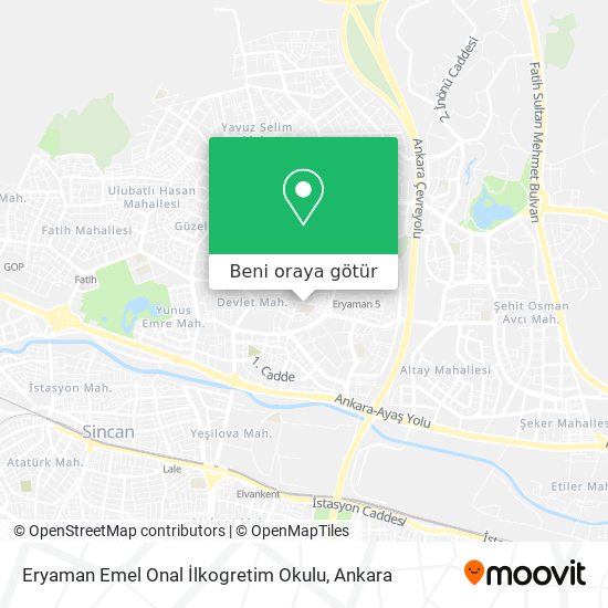 Eryaman Emel Onal İlkogretim Okulu harita