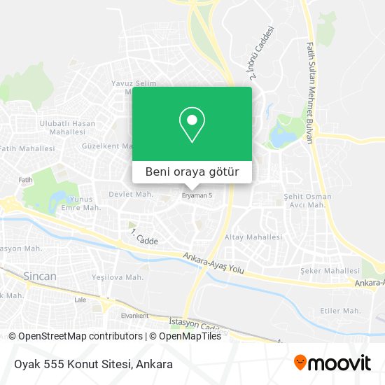 Oyak 555 Konut Sitesi harita