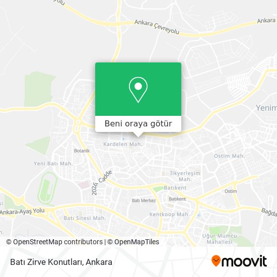 Batı Zirve Konutları harita