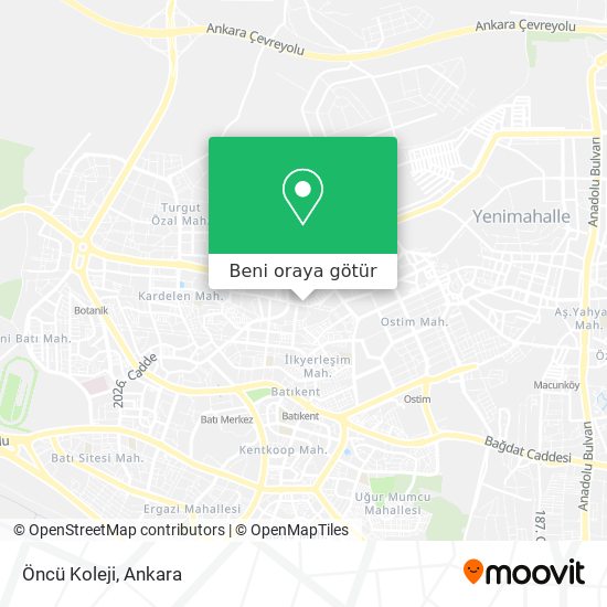 Öncü Koleji harita