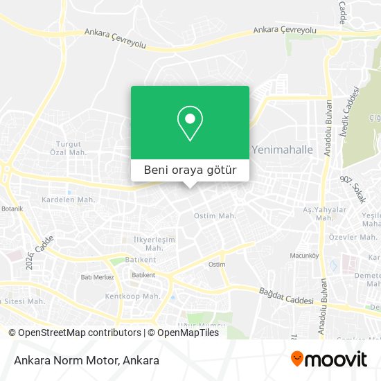 Ankara Norm Motor harita