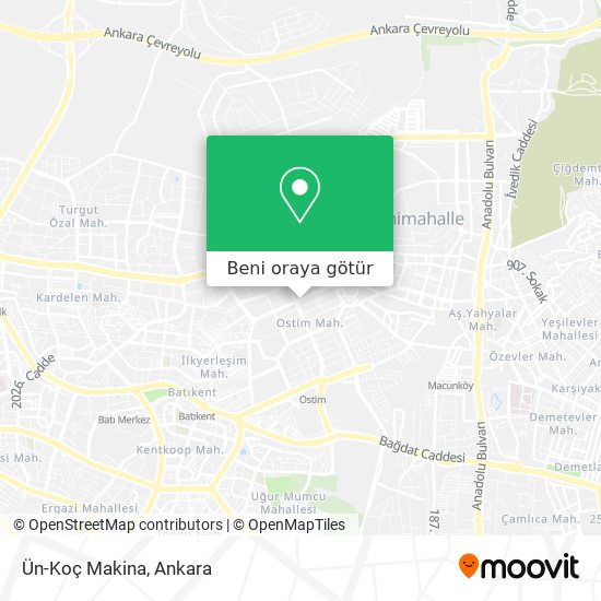 Ün-Koç Makina harita