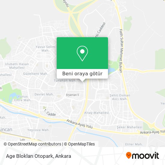 Age Blokları Otopark harita