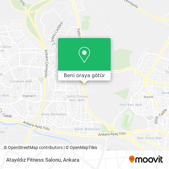 Atayıldız Fitness Salonu harita