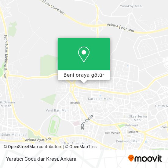 Yaratici Cocuklar Kresi harita