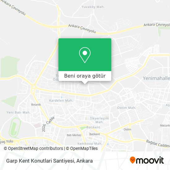 Garp Kent Konutlari Santiyesi harita