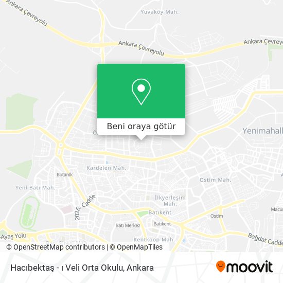Hacıbektaş - ı Veli Orta Okulu harita