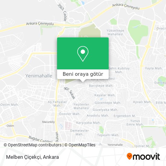 Melben Çiçekçi harita