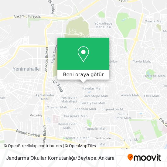 Jandarma Okullar Komutanlığı / Beytepe harita