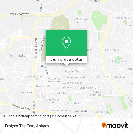 Erciyes Taş Fırın harita