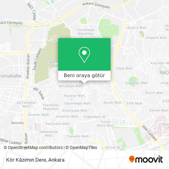 Kör Kâzımın Dere harita