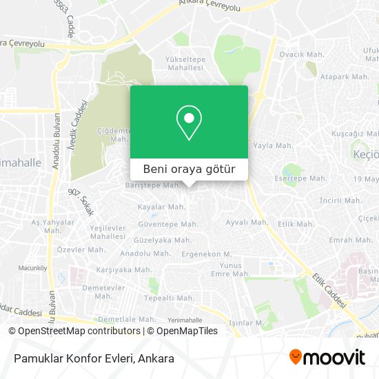 Pamuklar Konfor Evleri harita