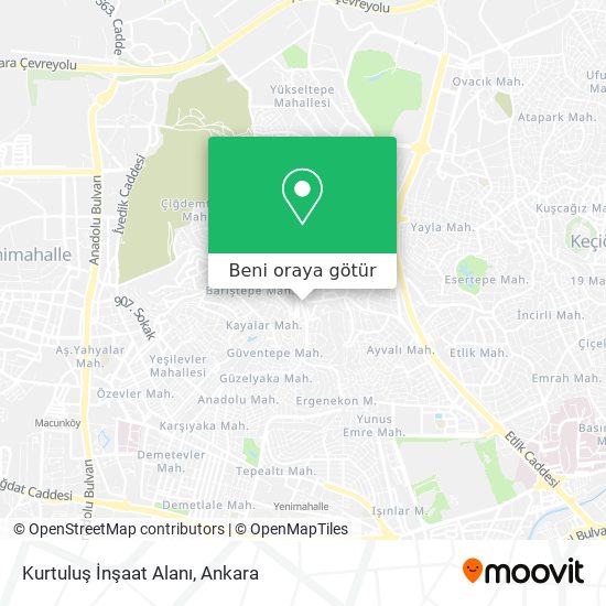 Kurtuluş İnşaat Alanı harita