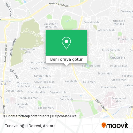 Tunavelioğlu Dairesi harita