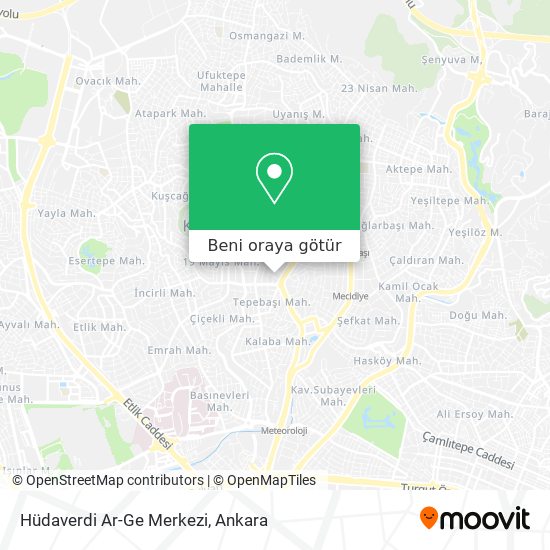 Hüdaverdi Ar-Ge Merkezi harita