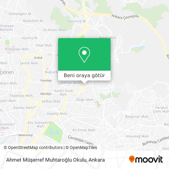 Ahmet Müşerref Muhtaroğlu Okulu harita
