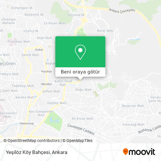 Yeşilöz Köy Bahçesi harita