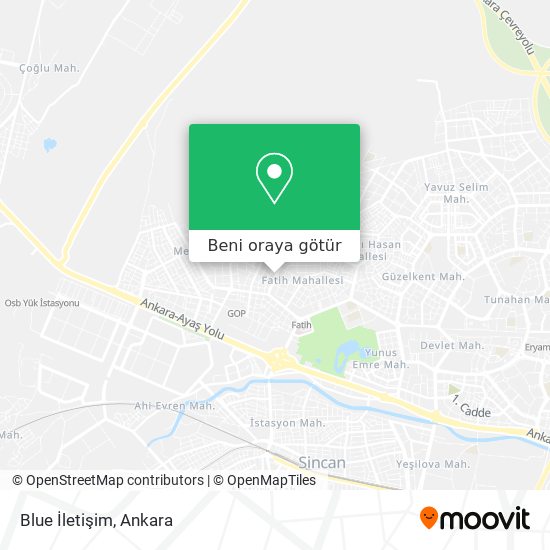 Blue İletişim harita