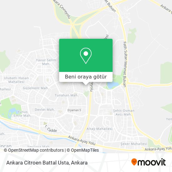 Ankara Citroen Battal Usta harita