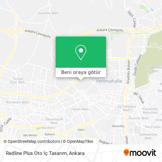 Redline Plus Oto İç Tasarım harita