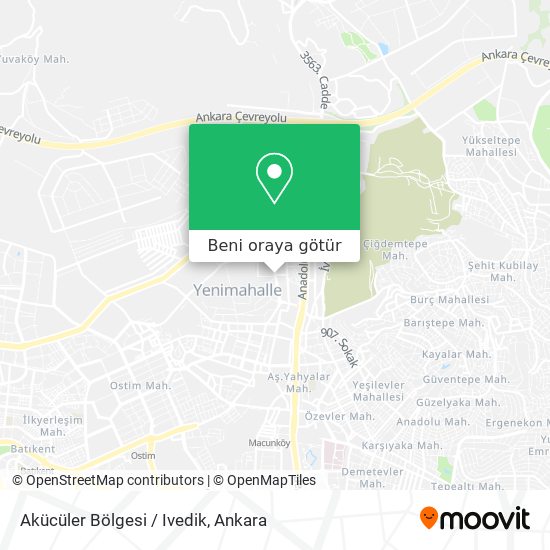 Akücüler Bölgesi / Ivedik harita