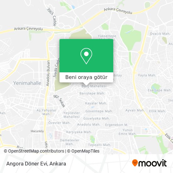 Angora Döner Evi harita