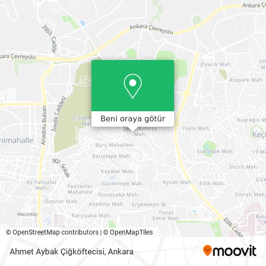 Ahmet Aybak Çiğköftecisi harita