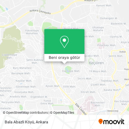 Bala Abazli Köyü harita