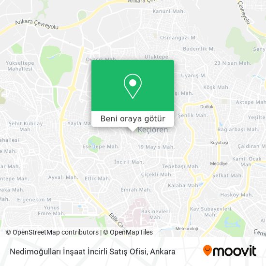 Nedimoğulları İnşaat İncirli Satış Ofisi harita