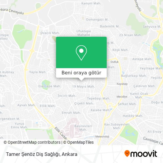 Tamer Şenöz Diş Sağlığı harita