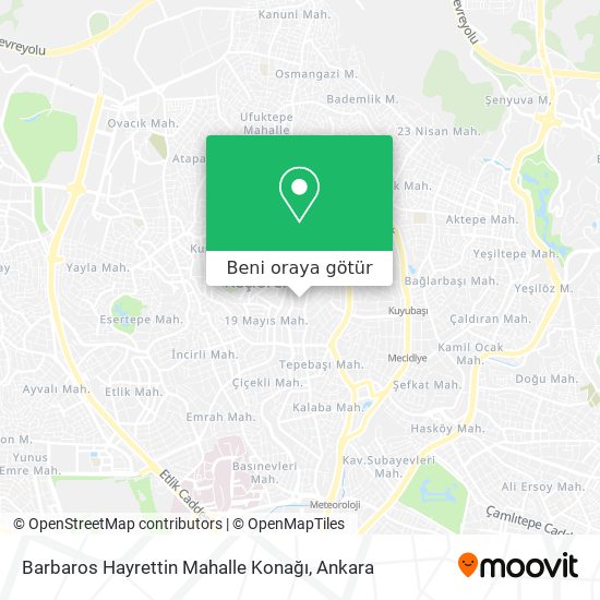 Barbaros Hayrettin Mahalle Konağı harita