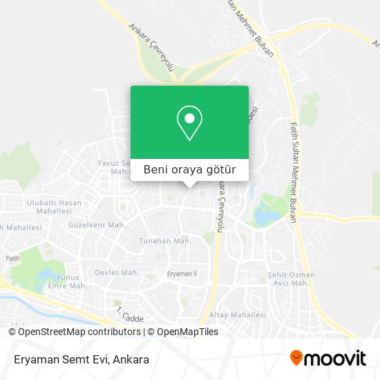 Eryaman Semt Evi harita