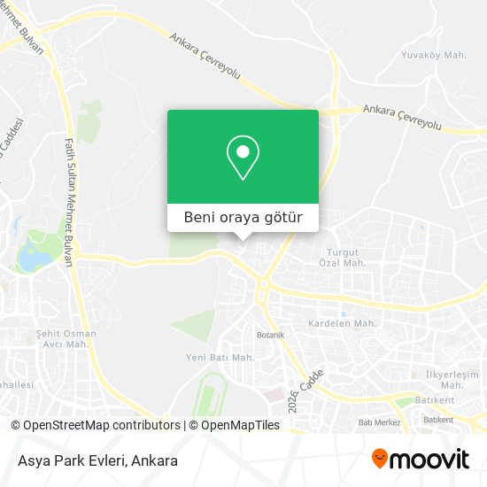 Asya Park Evleri harita