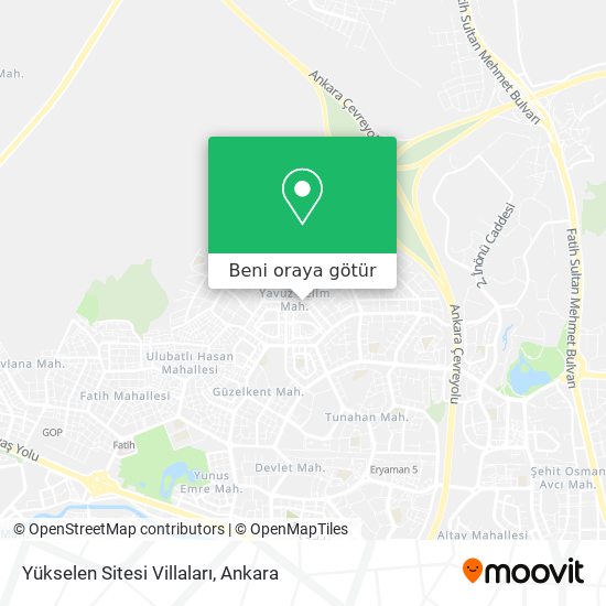 Yükselen Sitesi Villaları harita