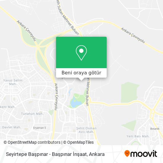Seyirtepe Başpınar - Başpınar İnşaat harita