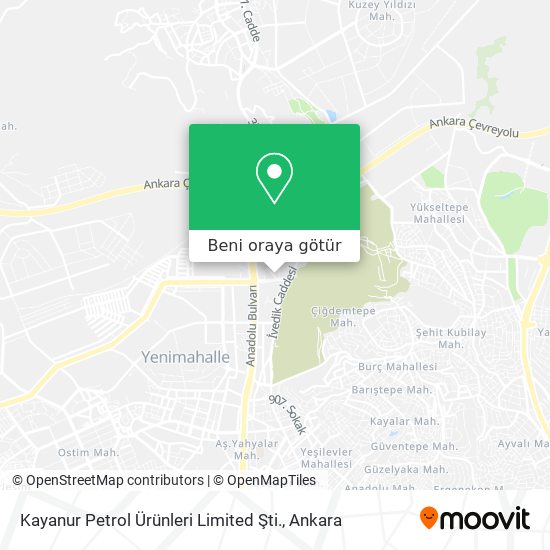 Kayanur Petrol Ürünleri Limited Şti. harita