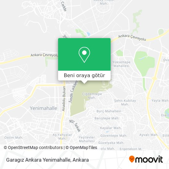 Garagız Ankara Yenimahalle harita