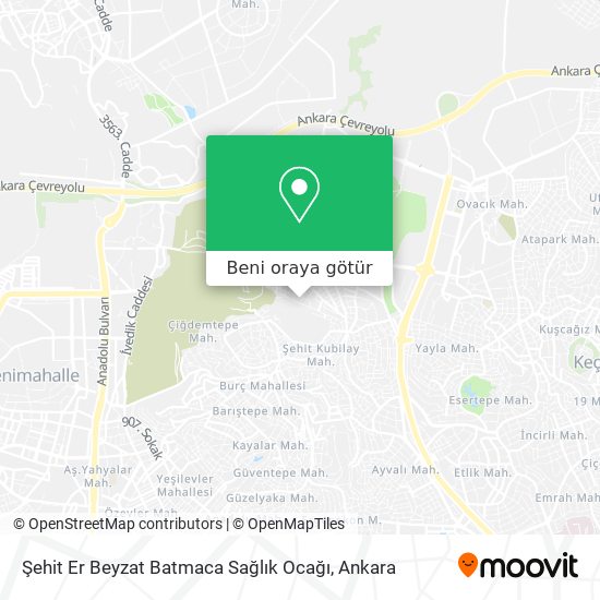 Şehit Er Beyzat Batmaca Sağlık Ocağı harita