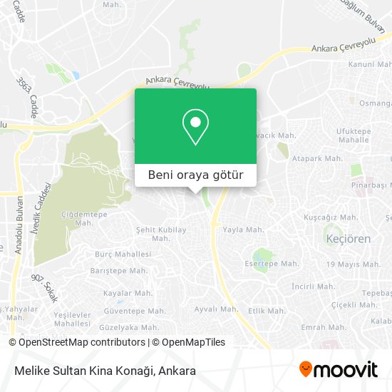 Melike Sultan Kina Konaği harita