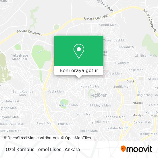 Özel Kampüs Temel Lisesi harita