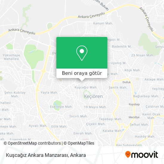 Kuşcağız Ankara Manzarası harita