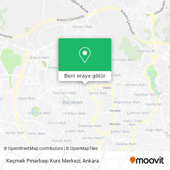 Keçmek Pınarbaşı Kurs Merkezi harita