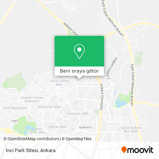 İnci Park Sitesi harita