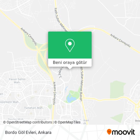 Bordo Göl Evleri harita