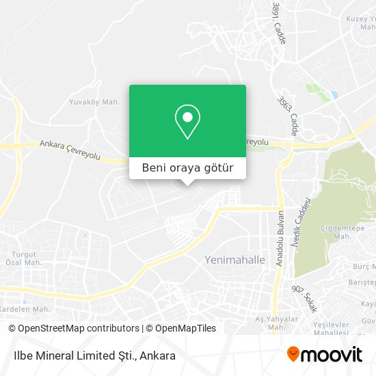 Ilbe Mineral Limited Şti. harita