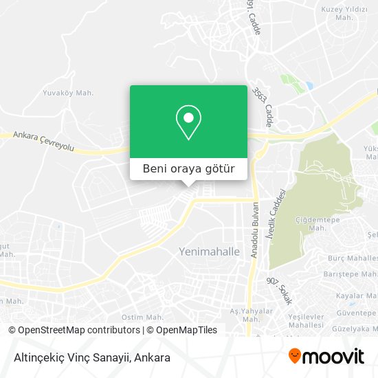 Altinçekiç Vinç Sanayii harita