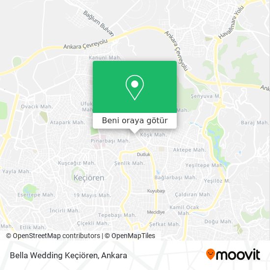 Bella Wedding Keçiören harita
